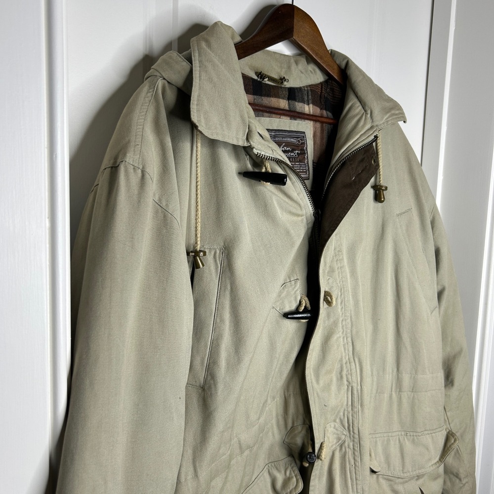 Urban Equipment Jackets Men's Tan Full Zip Hooded Duffle‎ Coat Size M